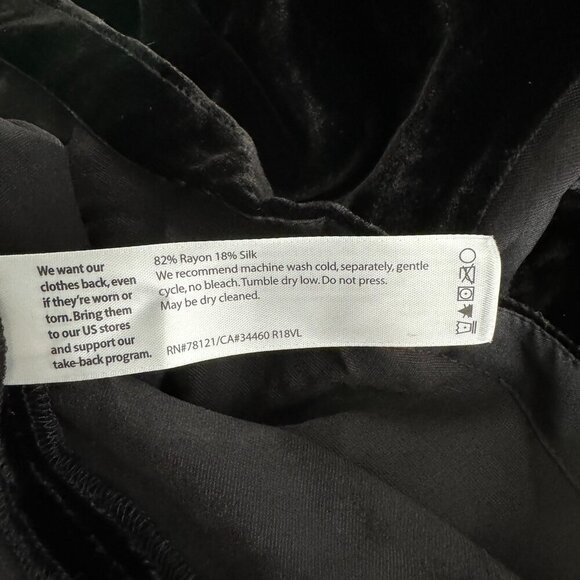 Eileen Fisher Velvet Tunic Dress Large Black Short Sleeve Roundneck NWT DR-1620 - Picture 12 of 12